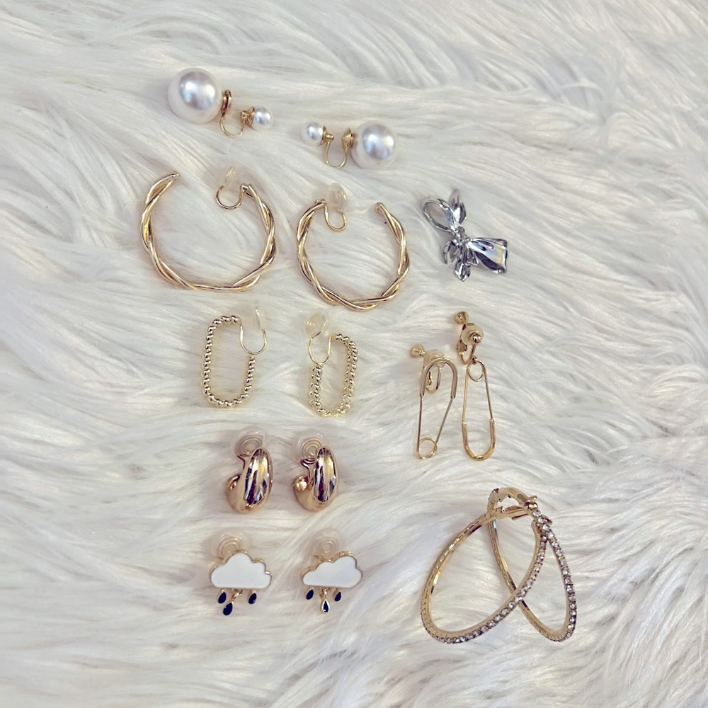 7 sets Clip on earrings